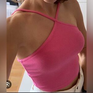 Zara‎ women halter crop top size small color pink